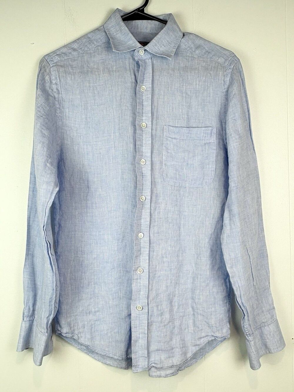 Vineyard Vines Men's Button Down Chambray Blue 100% Linen Preppy Sz XS